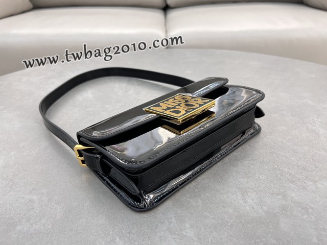 Dior专柜新款迪奥顶级原单黑色牛皮Miss Dior翻盖手袋肩背包 djfk1031